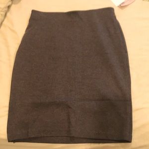 Mocha heather midi skirt.